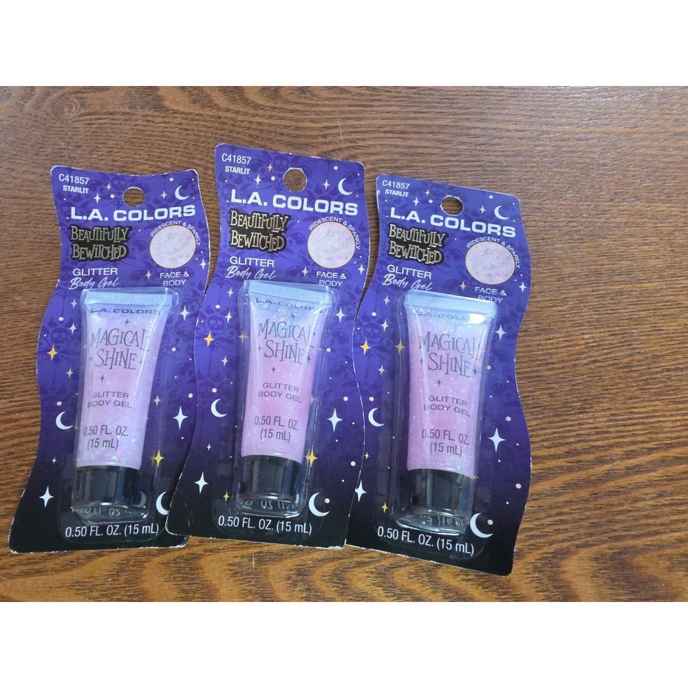 Lot Of 3‎ New LA Colors Beautifully Bewitched Glitter Body Gel